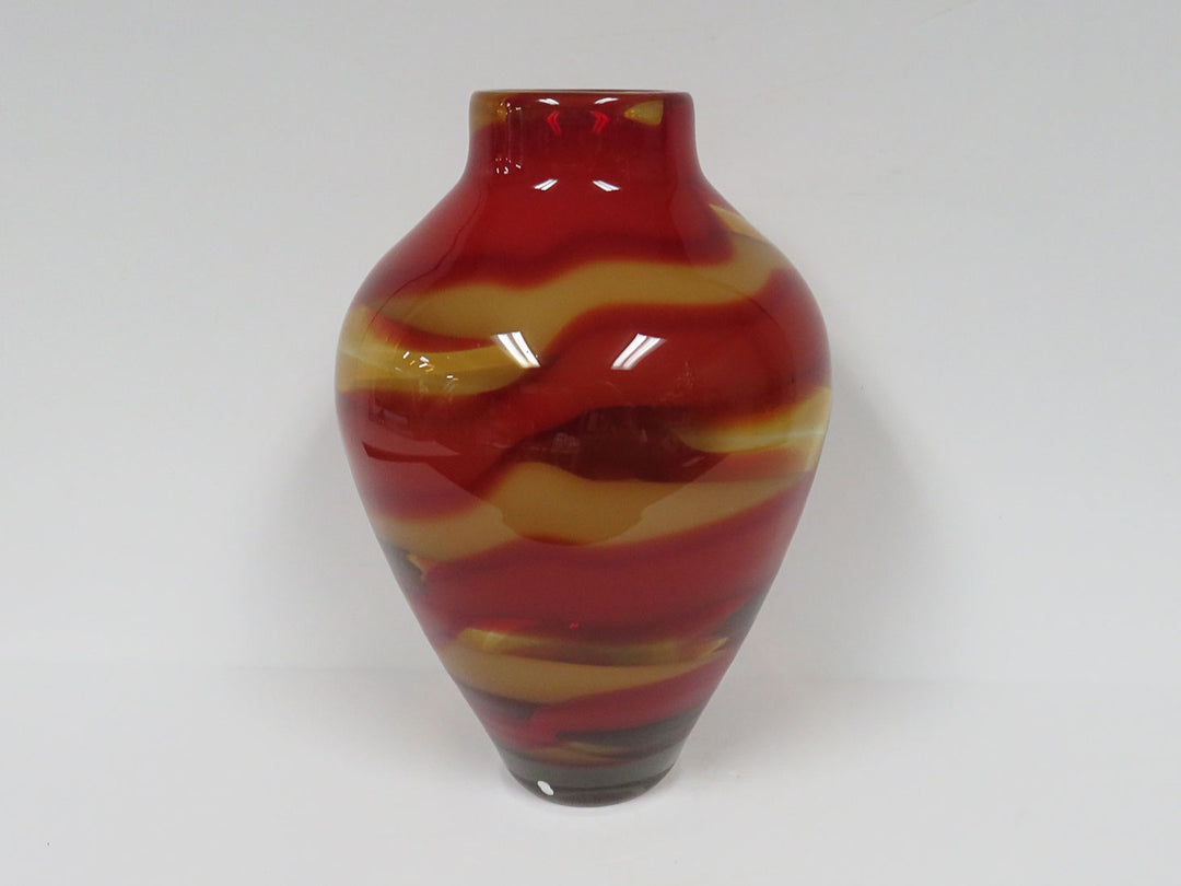 Red Swirl Vase