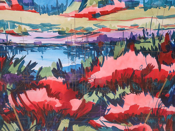 Abstract Lithograph by Barbara Krupp