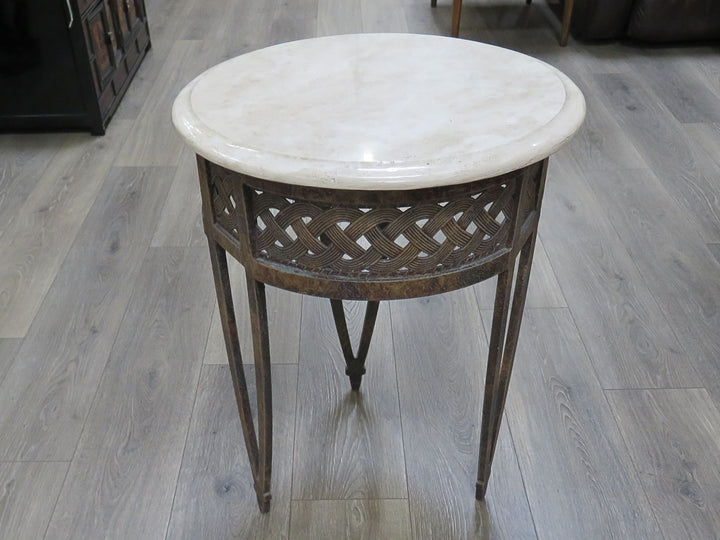 Metal and Stone Small Table