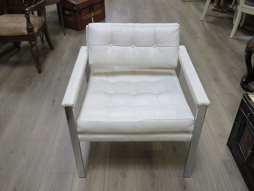Contemporary White Occasional Chair