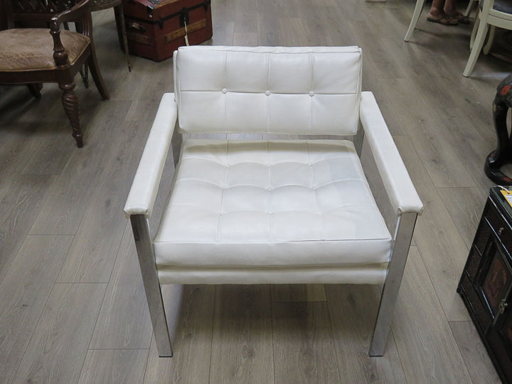 Contemporary White Occasional Chair