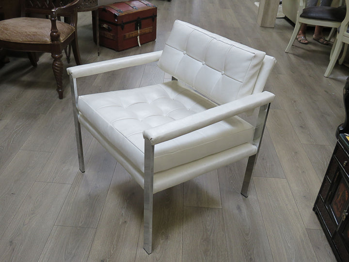 Contemporary White Occasional Chair