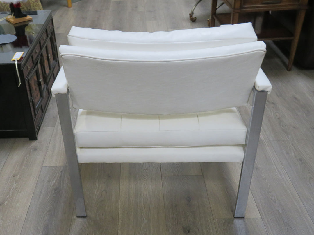 Contemporary White Occasional Chair