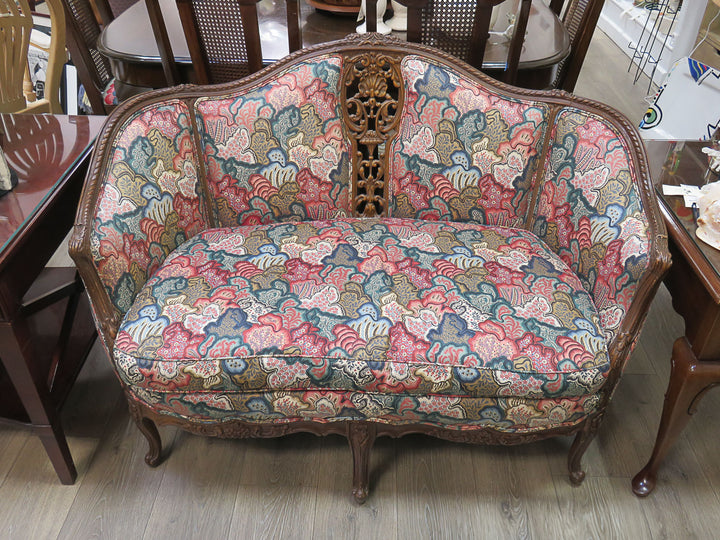 Vintage Carved Love Seat