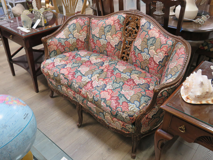 Vintage Carved Love Seat