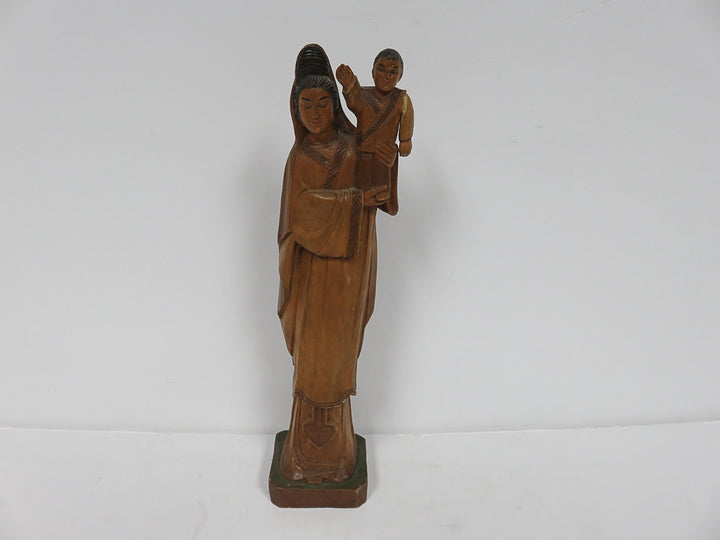 Carved Madonna and Child