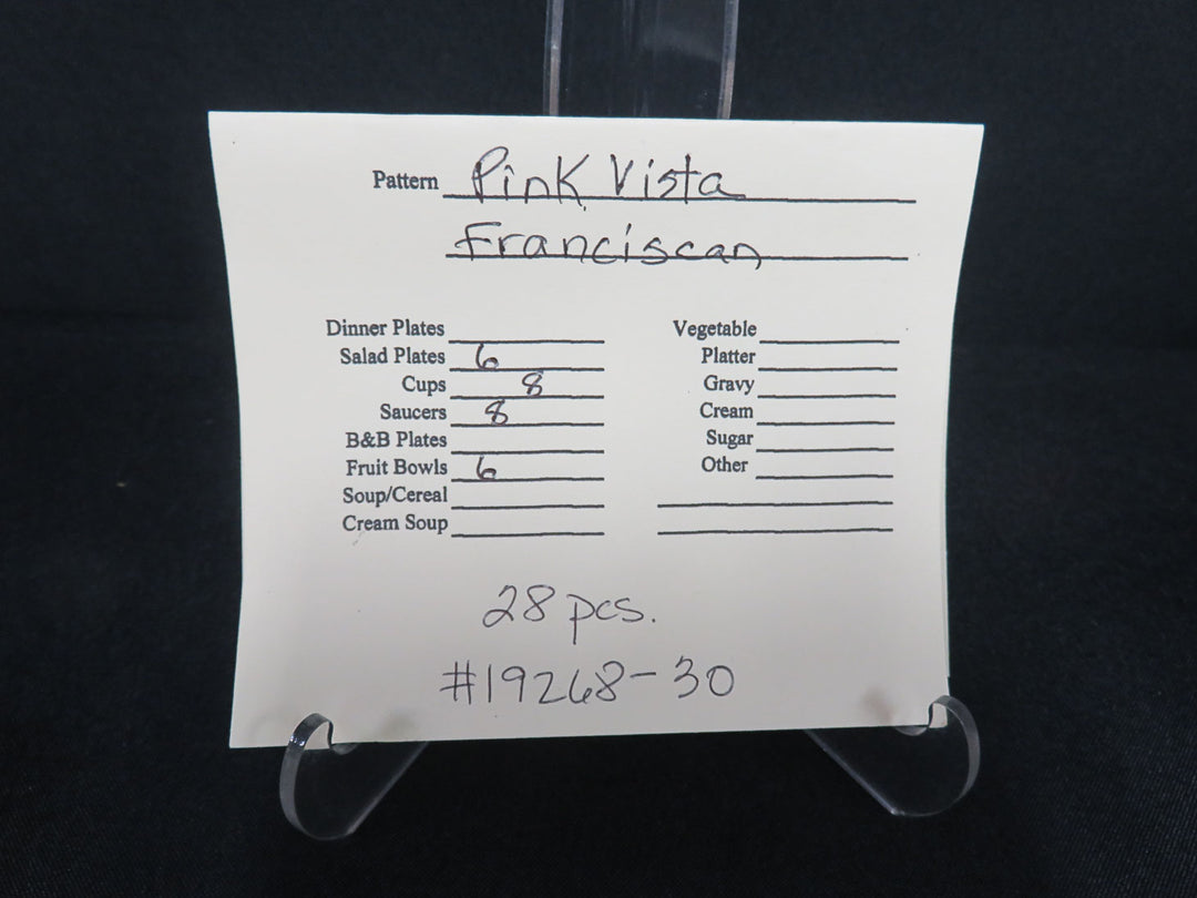 Franciscan Pink Vista Dishes