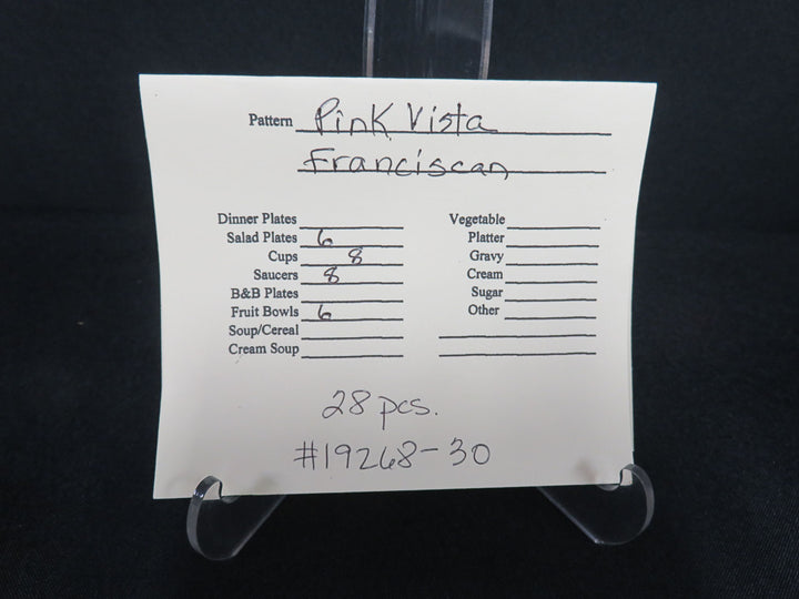 Franciscan Pink Vista Dishes