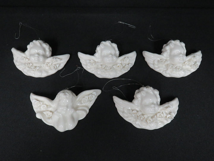 White Cherub Ornaments
