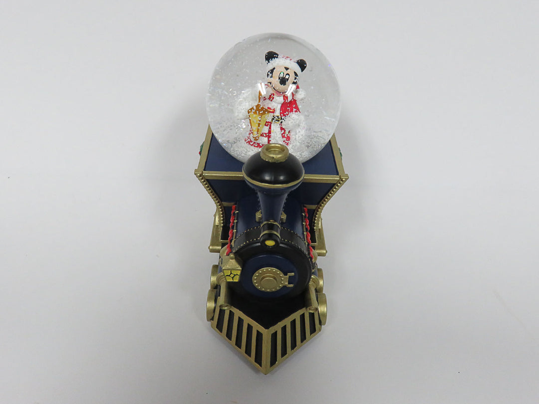 Mickey Mouse in snow globe on train music box