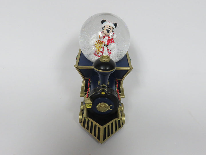 Mickey Mouse in snow globe on train music box