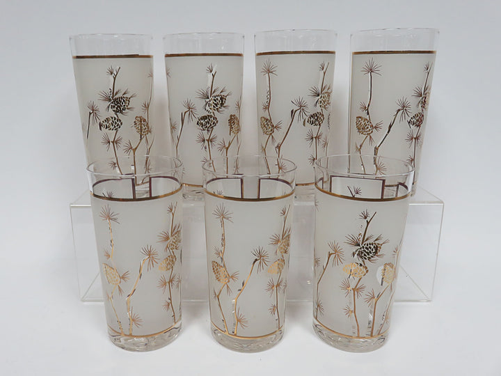 Libbey Golden Pinecone Highballs