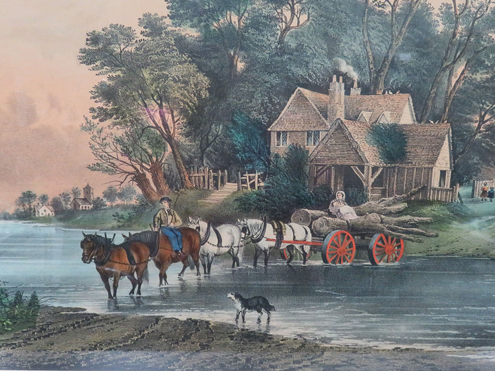 Currier and Ives Antique Print