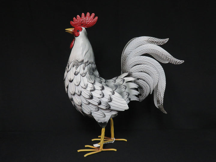 Painted Rooster Sculpture