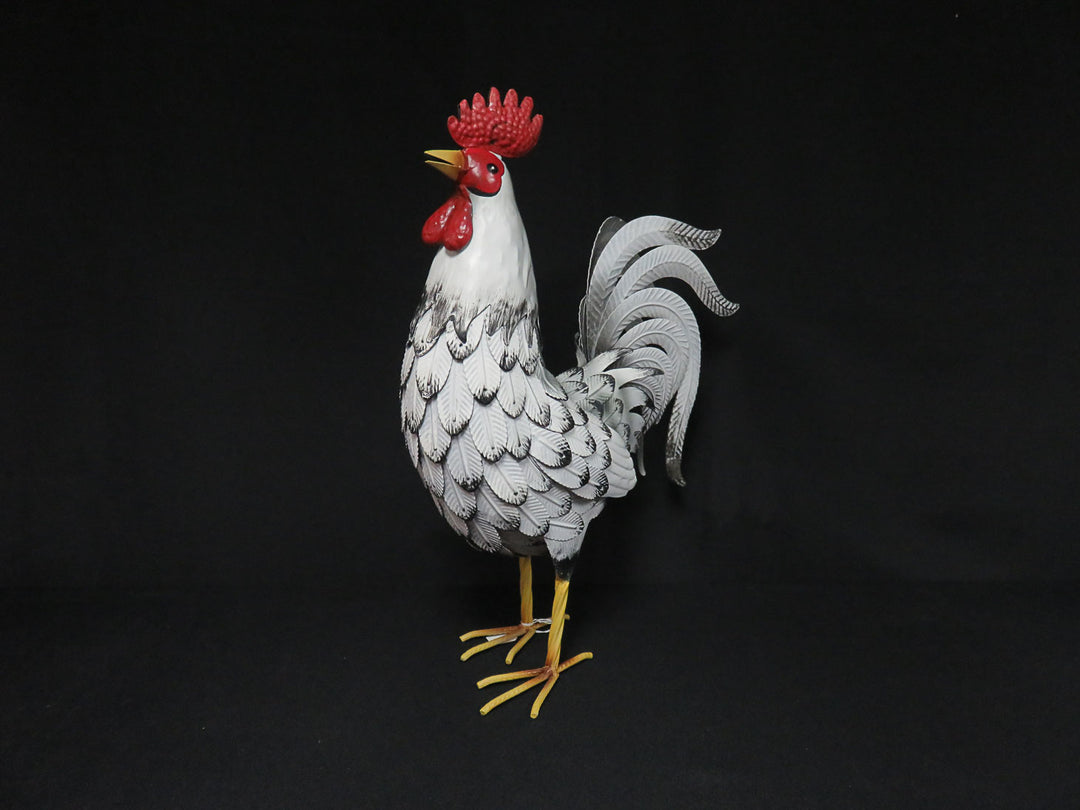 Painted Rooster Sculpture