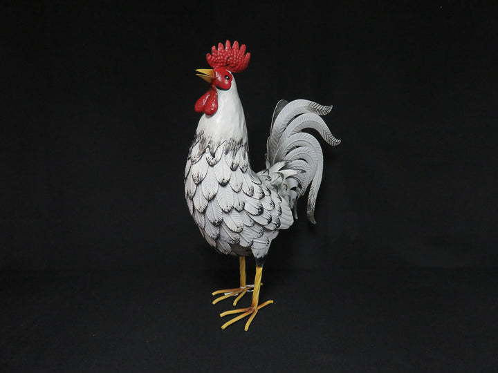 Painted Rooster Sculpture