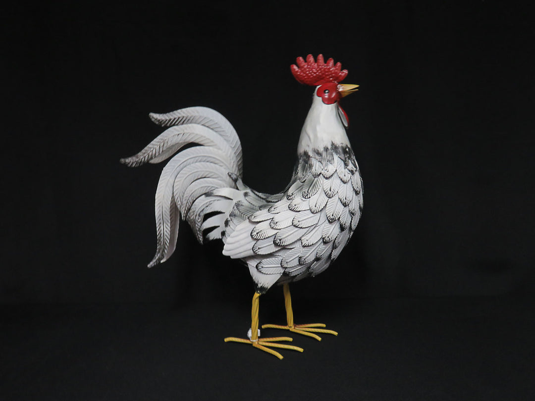 Painted Rooster Sculpture