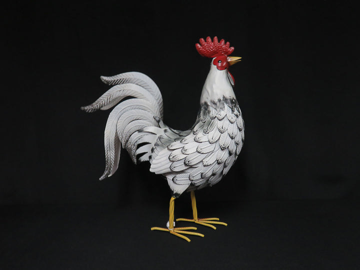 Painted Rooster Sculpture