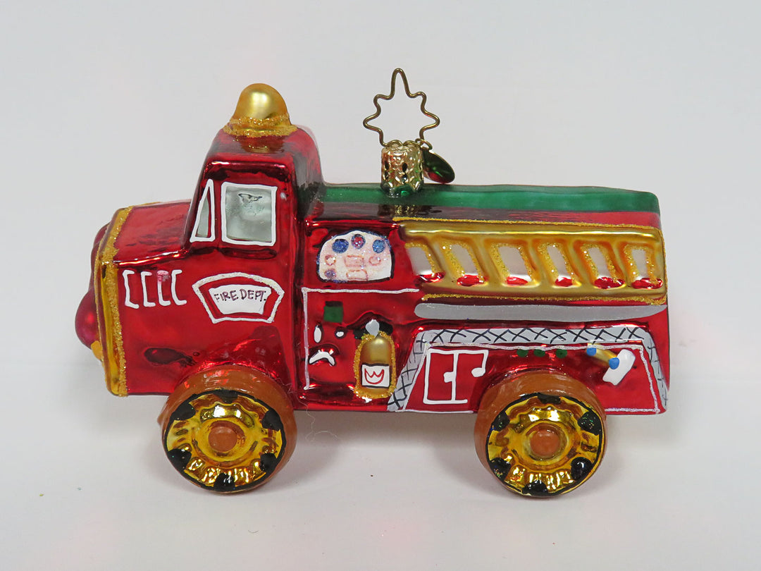 Radko Fire Engine Ornamnet