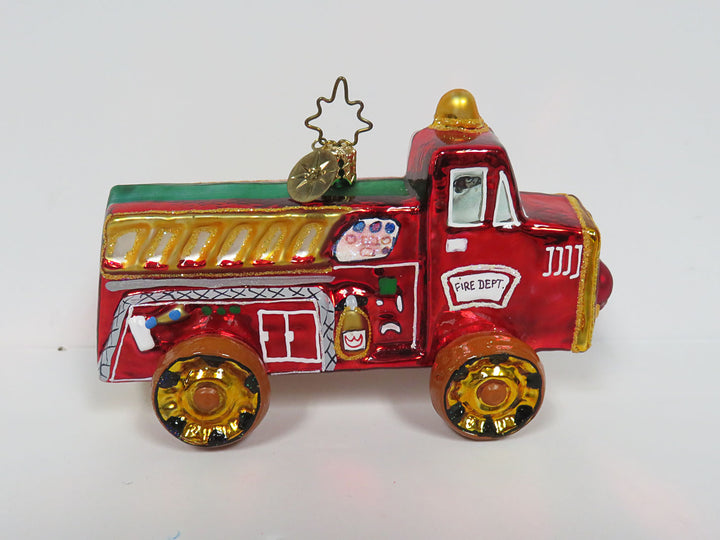 Radko Fire Engine Ornamnet