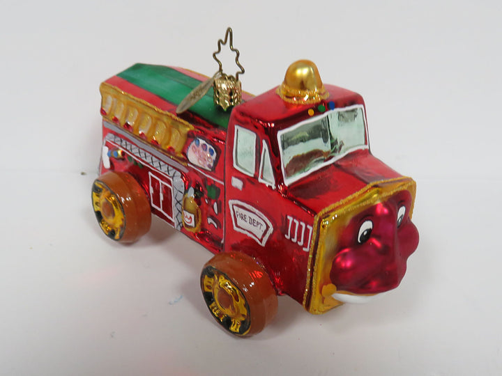 Radko Fire Engine Ornamnet