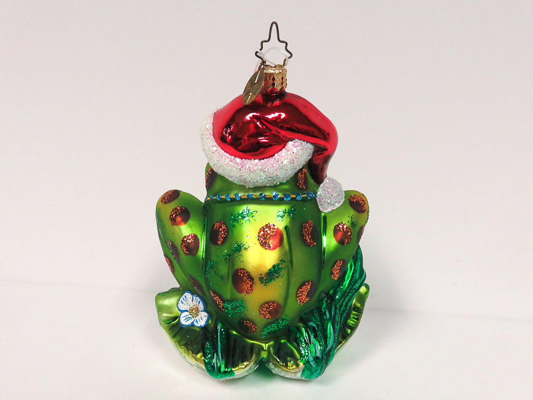 Radko Ribbit Reader Ornament