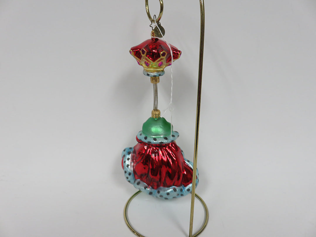 Radko Springing Frog Ornament