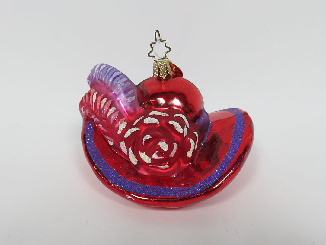 Radko Red Hat Ornament