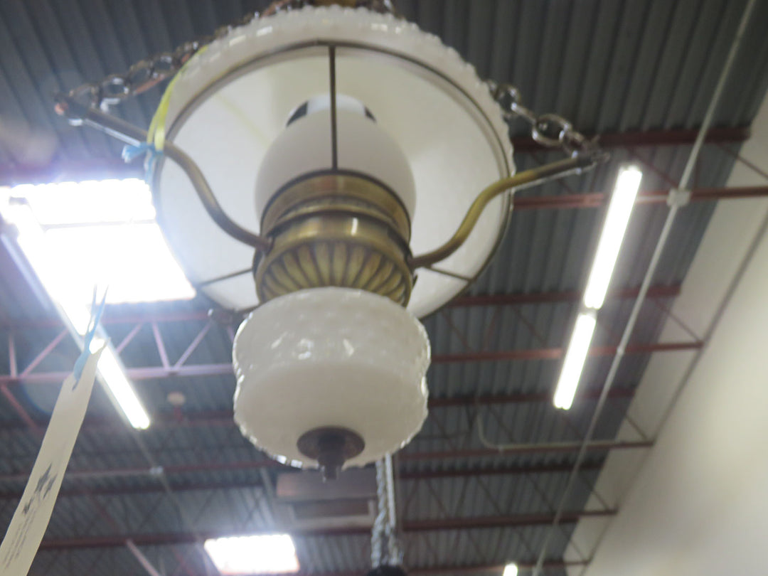 Vintage Milk Glass Pendant Light