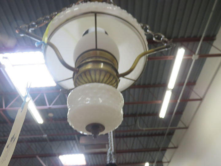 Vintage Milk Glass Pendant Light