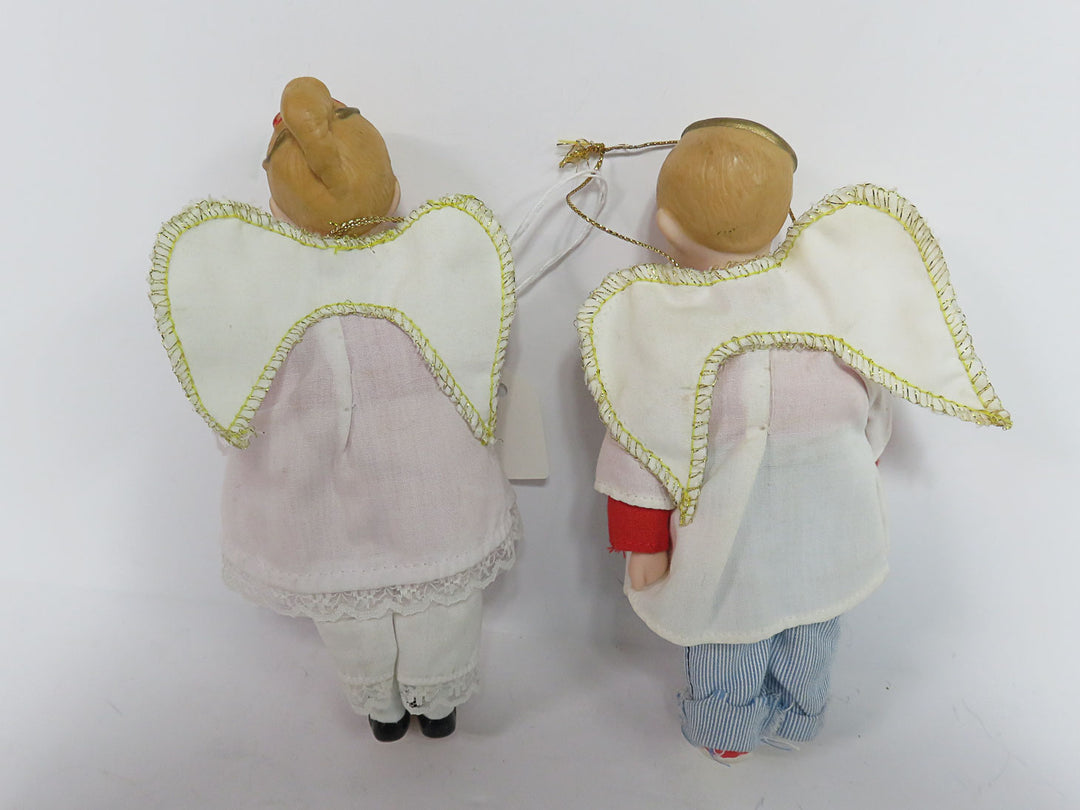 Boy and Girl Angel Ornaments