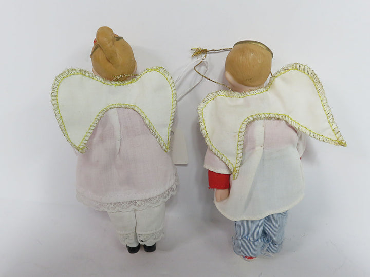 Boy and Girl Angel Ornaments