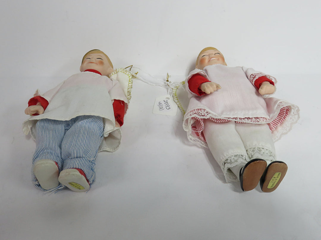 Boy and Girl Angel Ornaments