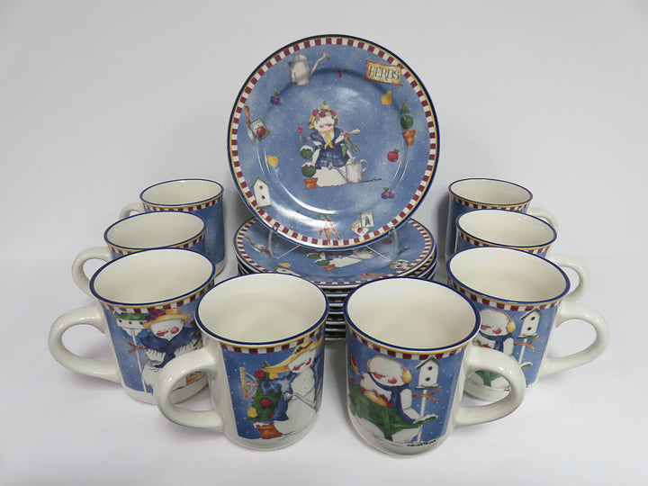 Winter's Garden Plates & Mug Set