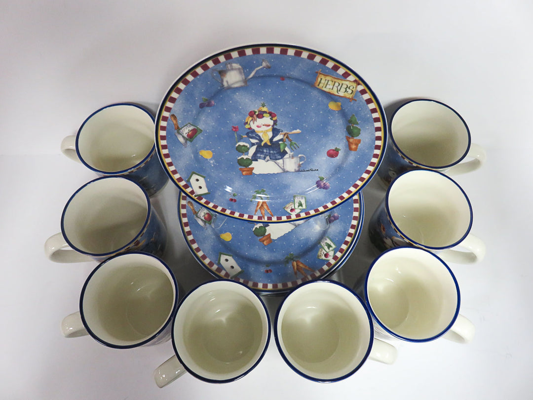 Winter's Garden Plates & Mug Set