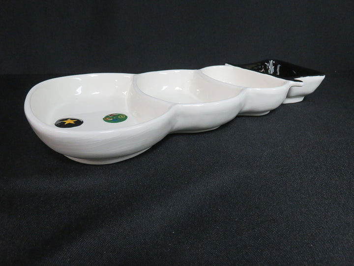 Ganz Snowman Divided Dish