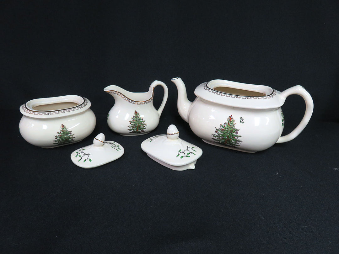 Spode "Christmas Tree Gold" Tea Set
