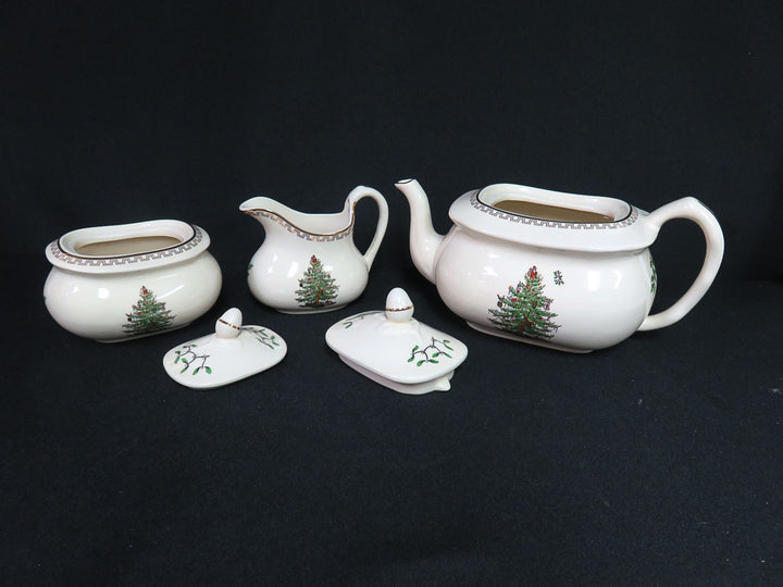 Spode "Christmas Tree Gold" Tea Set