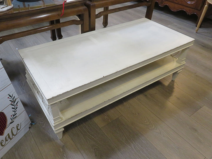 Distressed White Coffee Table
