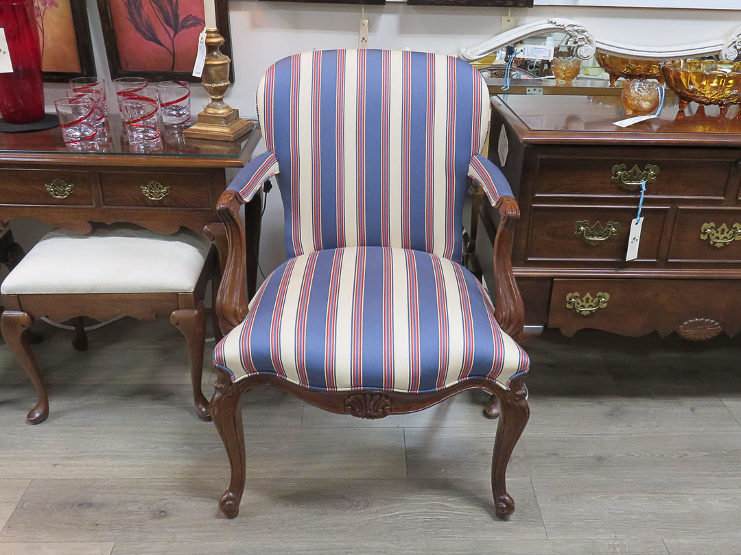 Hickory Striped Arm Chair