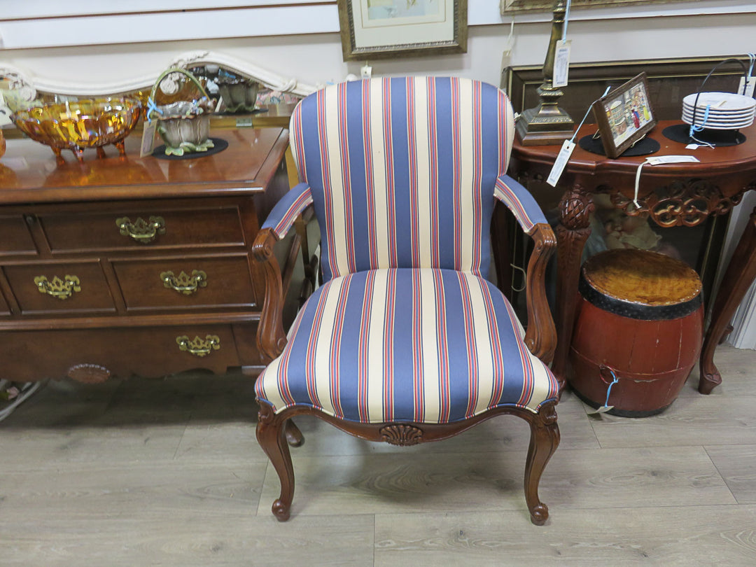Hickory Striped Arm Chair