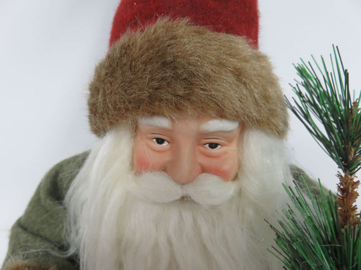Santa in Green Coat