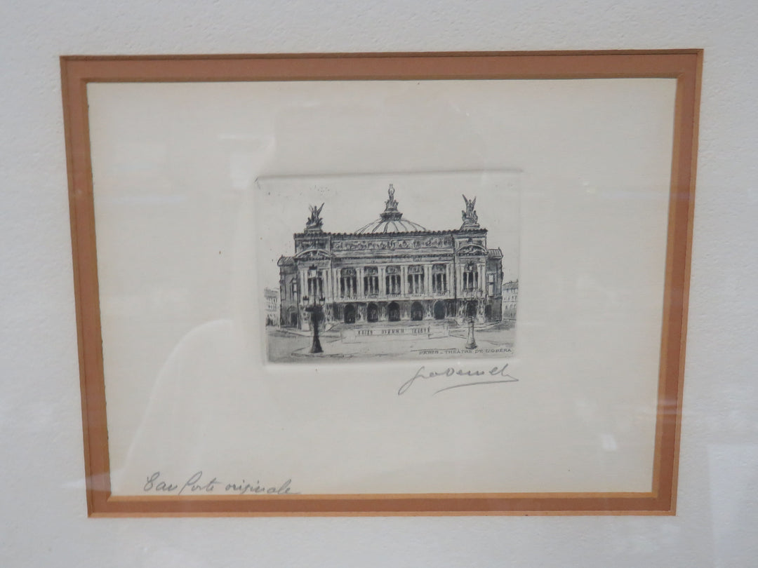 Etching of the Palais Garnier