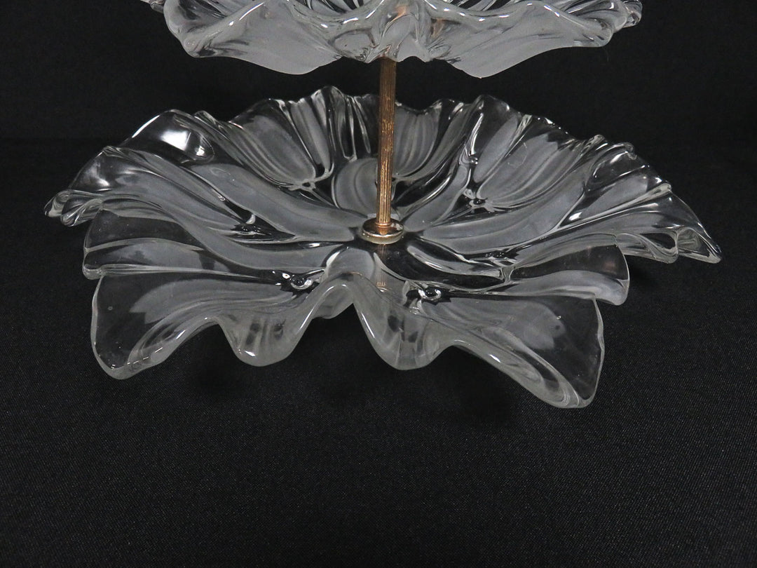 Two Tiered Glass Server