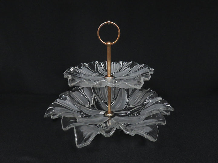Two Tiered Glass Server