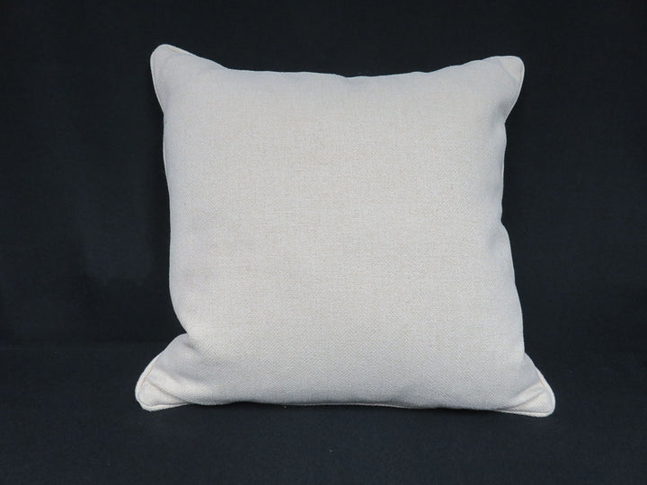 Cream Herringbone Throw Pillow