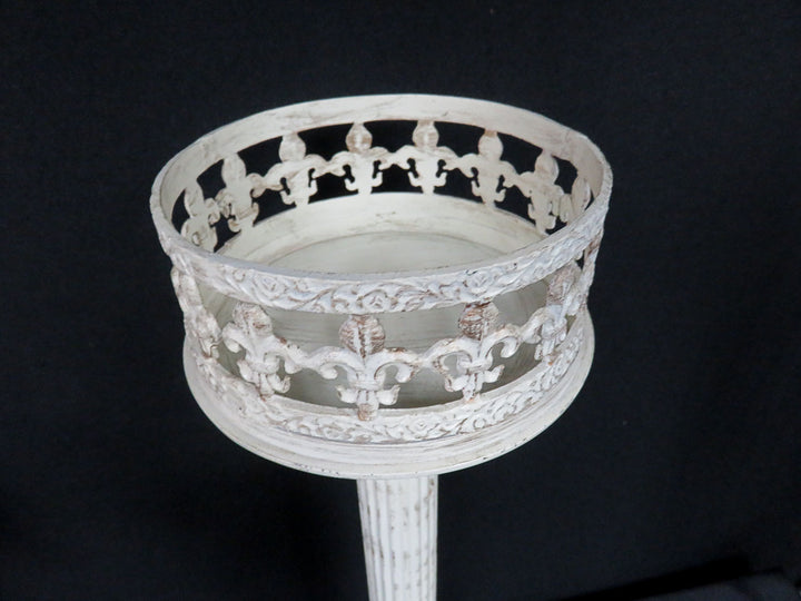 Distressed Ivory Candleholders
