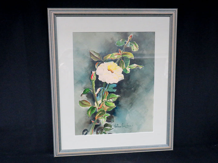 White Rose Signed Original Watercolor