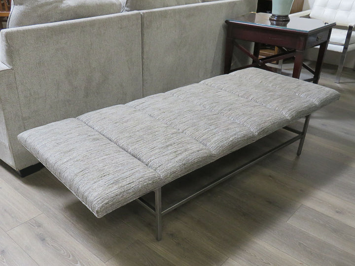 Upholstered Bench on Metal Base