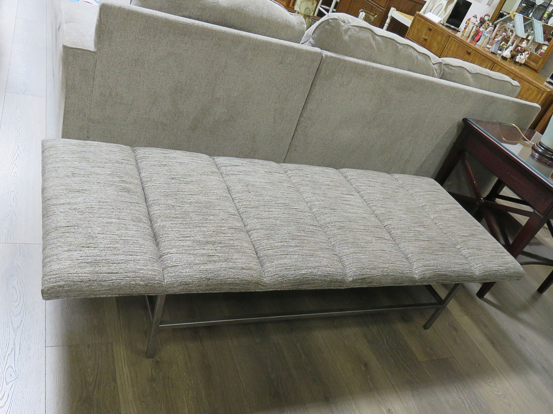 Upholstered Bench on Metal Base